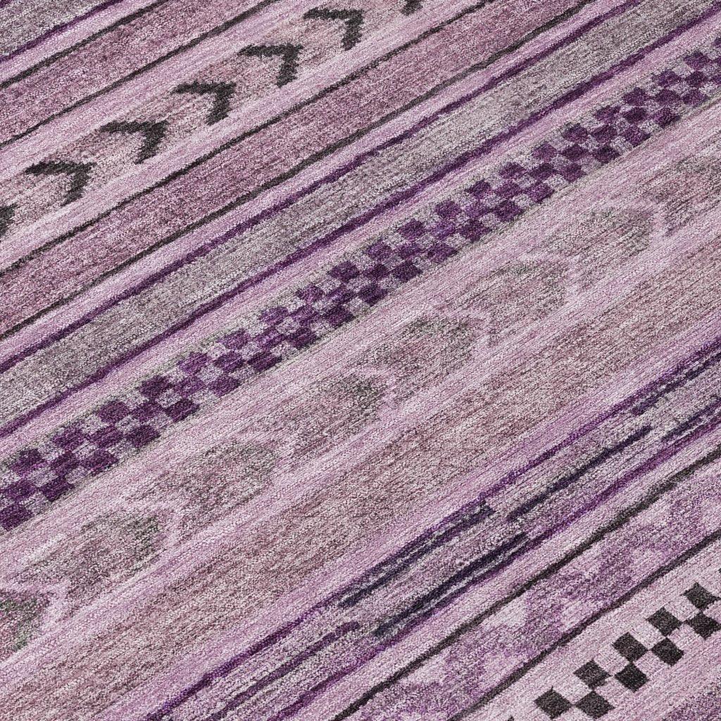 Luthyra Purple Washable Indoor - Outdoor Rug - LOOMLAN - LOOMLAN Rugs - Outdoor Rugs