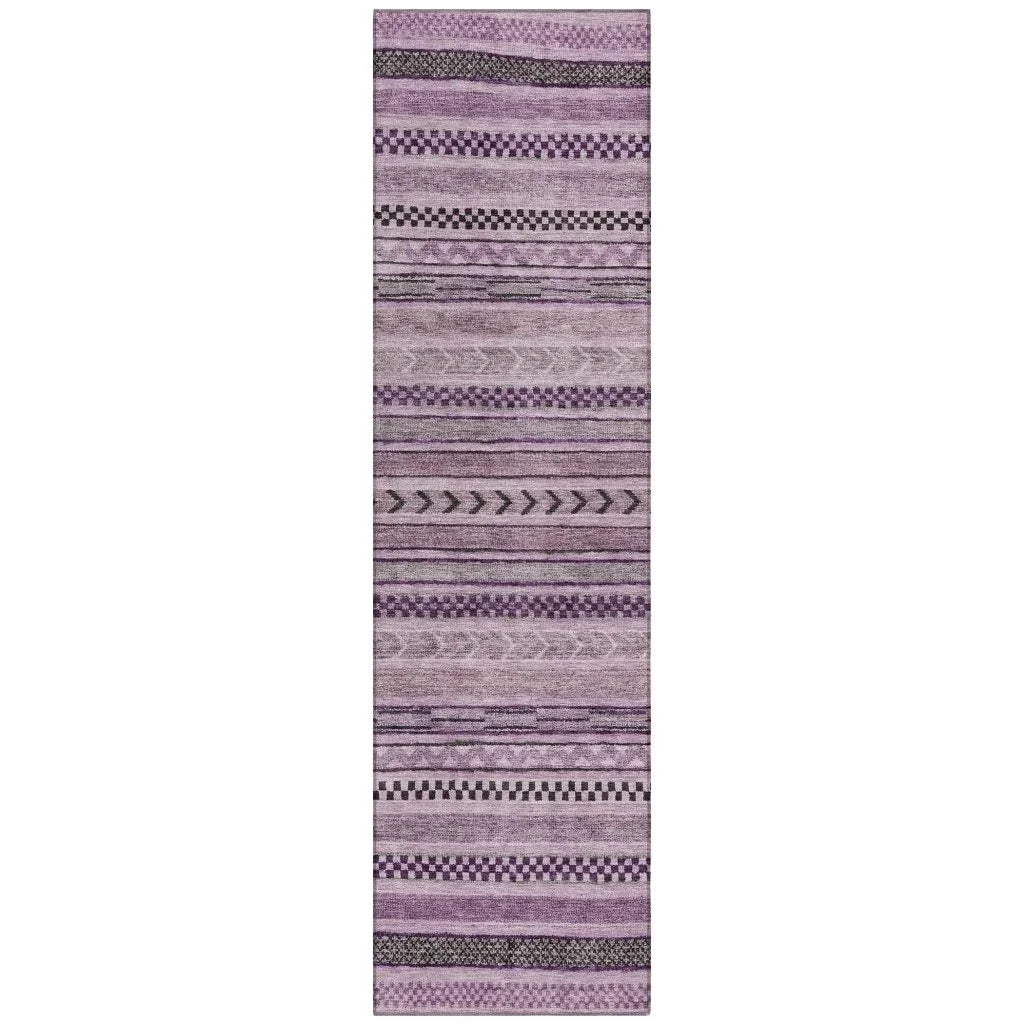 Luthyra Purple Washable Indoor - Outdoor Rug - LOOMLAN - LOOMLAN Rugs - Outdoor Rugs
