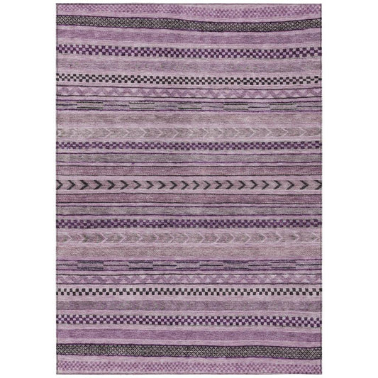 Luthyra Purple Washable Indoor - Outdoor Rug - LOOMLAN - LOOMLAN Rugs - Outdoor Rugs
