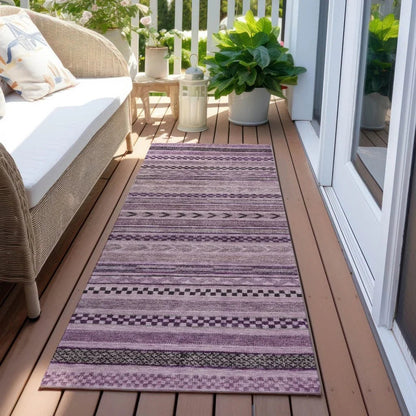 Luthyra Purple Washable Indoor - Outdoor Rug - LOOMLAN - LOOMLAN Rugs - Outdoor Rugs