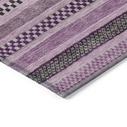 Luthyra Purple Washable Indoor - Outdoor Rug - LOOMLAN - LOOMLAN Rugs - Outdoor Rugs