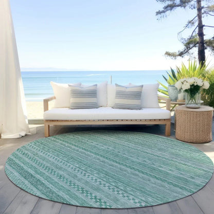 Luthyra Turquoise Washable Indoor - Outdoor Rug - LOOMLAN - LOOMLAN Rugs - Outdoor Rugs