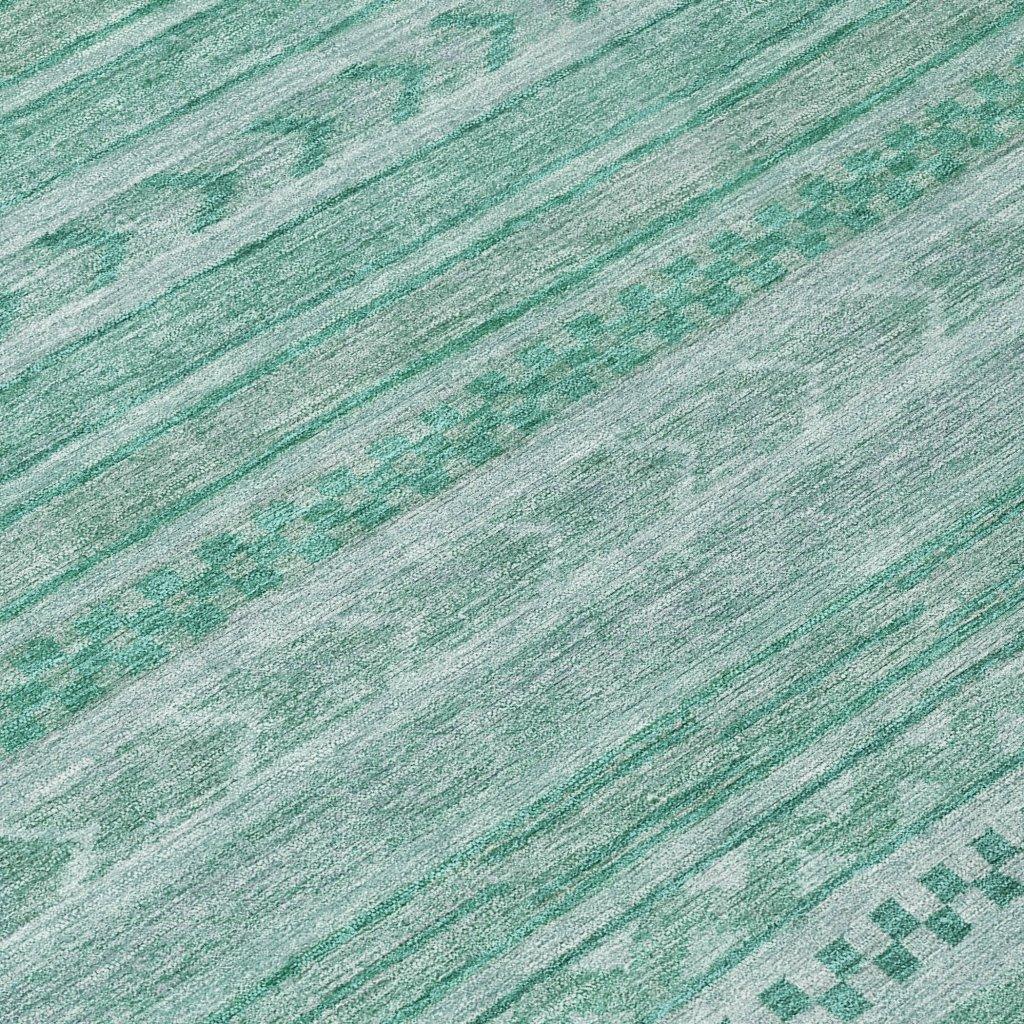 Luthyra Turquoise Washable Indoor - Outdoor Rug - LOOMLAN - LOOMLAN Rugs - Outdoor Rugs