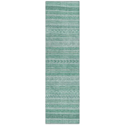 Luthyra Turquoise Washable Indoor - Outdoor Rug - LOOMLAN - LOOMLAN Rugs - Outdoor Rugs