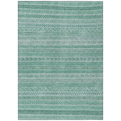 Luthyra Turquoise Washable Indoor - Outdoor Rug - LOOMLAN - LOOMLAN Rugs - Outdoor Rugs