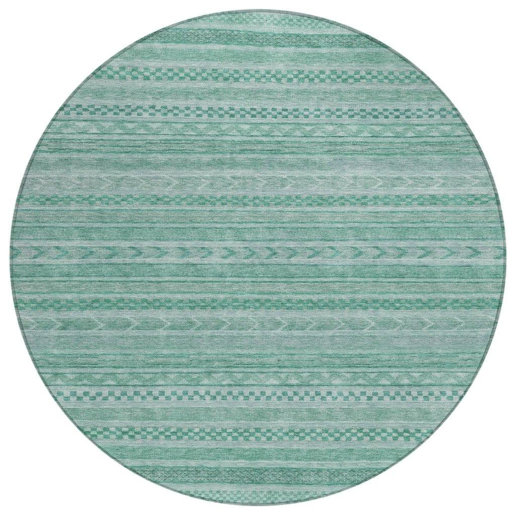 Luthyra Turquoise Washable Indoor - Outdoor Rug - LOOMLAN - LOOMLAN Rugs - Outdoor Rugs
