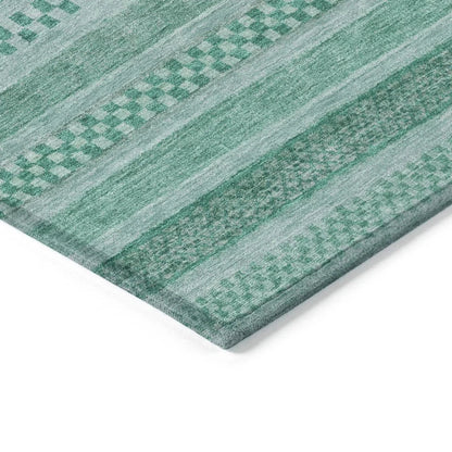 Luthyra Turquoise Washable Indoor - Outdoor Rug - LOOMLAN - LOOMLAN Rugs - Outdoor Rugs