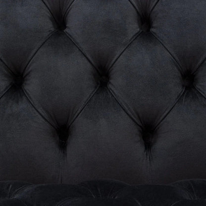 Luxe Black Tufted Velvet Accent Chair - LOOMLAN - Diamond Sofa - Club Chairs