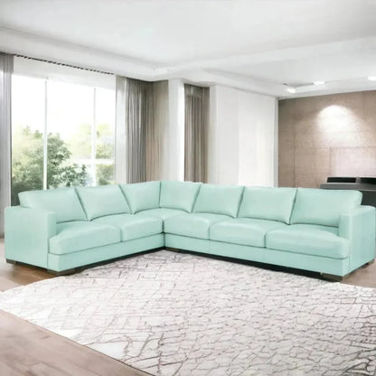Luxurious Malibu Grain Leather L - Shaped Sectional Couch - LOOMLAN - One For Victory - Sectionals