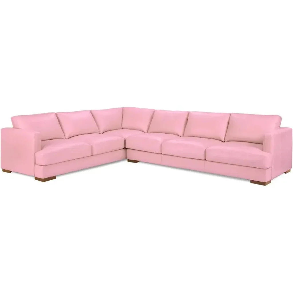 Luxurious Malibu Grain Leather L - Shaped Sectional Couch - LOOMLAN - One For Victory - Sectionals