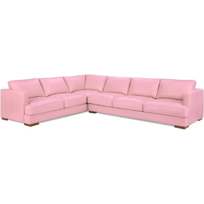 Luxurious Malibu Grain Leather L - Shaped Sectional Couch - LOOMLAN - One For Victory - Sectionals