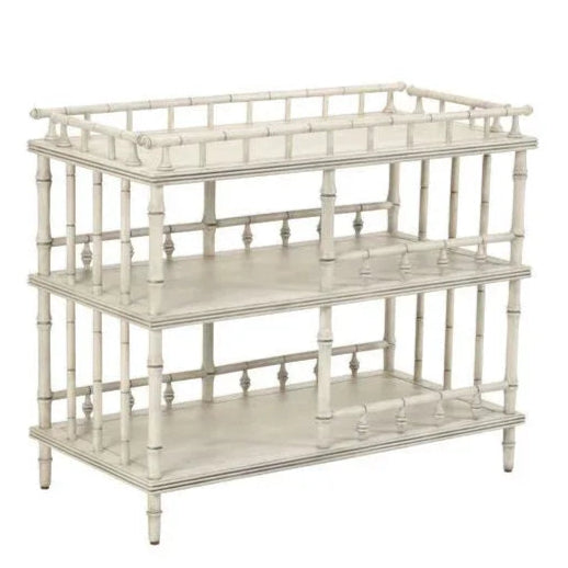 Luzon Bamboo Made White Server-Home Bar Carts-Wildwood-LOOMLAN
