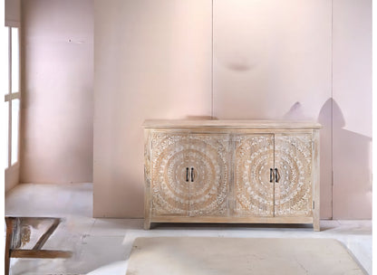 Lyan Four Doors Wood Sideboard