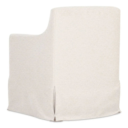 Lydia Beige Lumbar Support Slipcover Dining Chair - LOOMLAN - Moe's Home - Dining Chairs