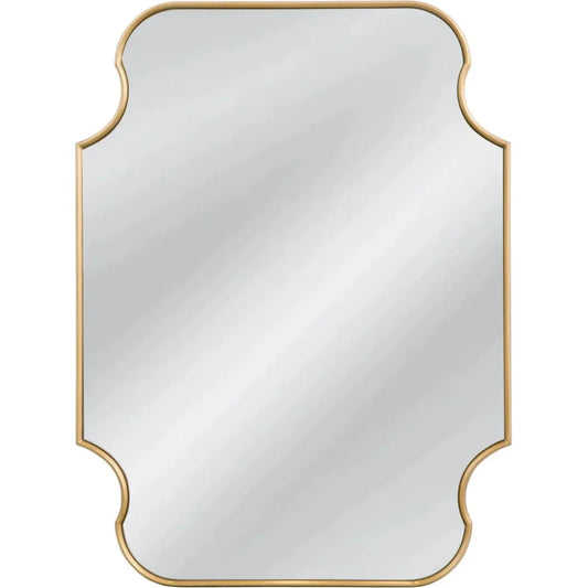 Lyenda Wood & Resin Gold Vertical Wall Mirror - LOOMLAN - Bassett Mirror - Wall Mirrors