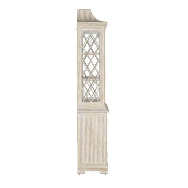 Lyford Cay Whitewashed Bamboo Bookcase - LOOMLAN - Chelsea House - Bookcases