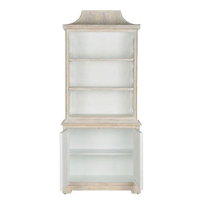 Lyford Cay Whitewashed Bamboo Bookcase - LOOMLAN - Chelsea House - Bookcases