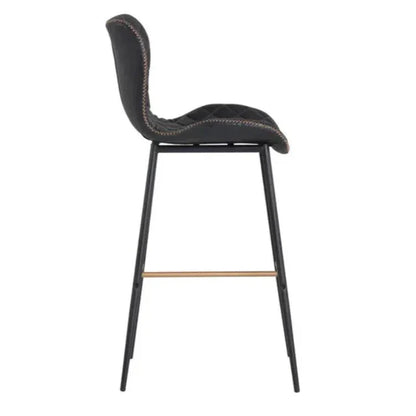 Lyla Leather Barstool 2PC - LOOMLAN - SUNPAN - Bar Stools