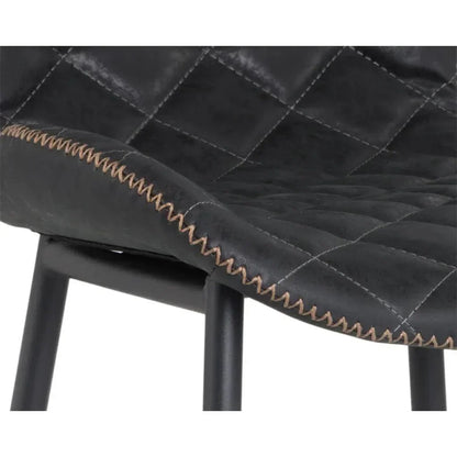 Lyla Leather Barstool 2PC - LOOMLAN - SUNPAN - Bar Stools