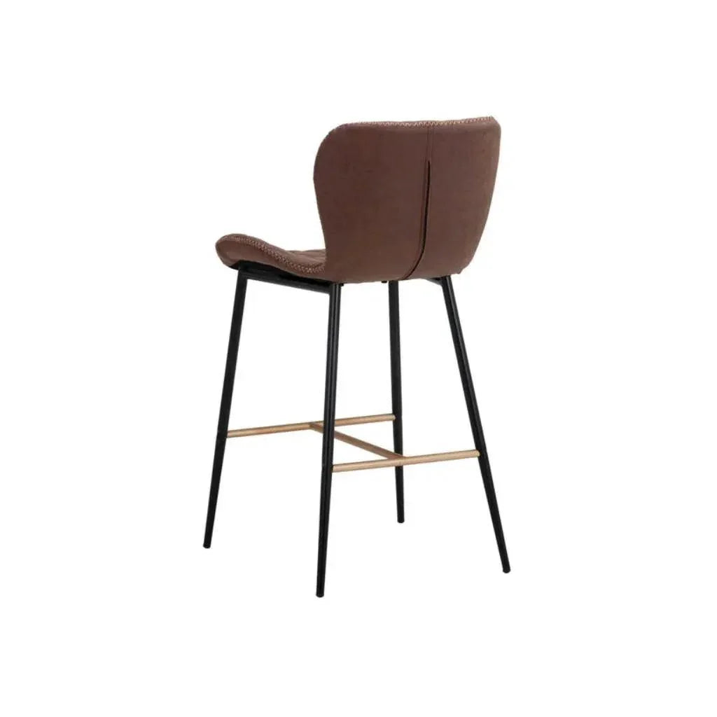 Lyla Leather Counter Stool 2PC - LOOMLAN - SUNPAN - Counter Stools