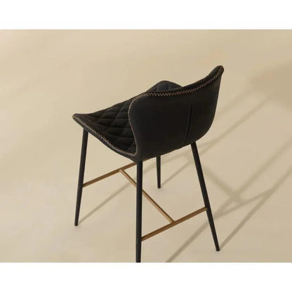 Lyla Leather Counter Stool 2PC - LOOMLAN - SUNPAN - Counter Stools