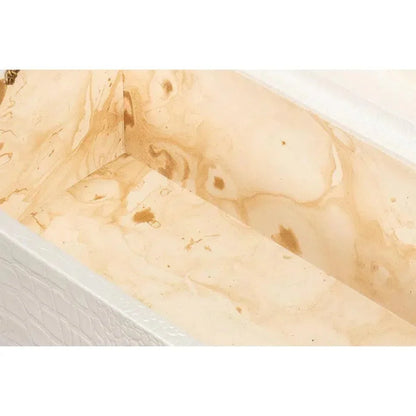 Lyle Croco Embossed Leather Over Wood Box - LOOMLAN - Sarreid - Boxes & Bowls