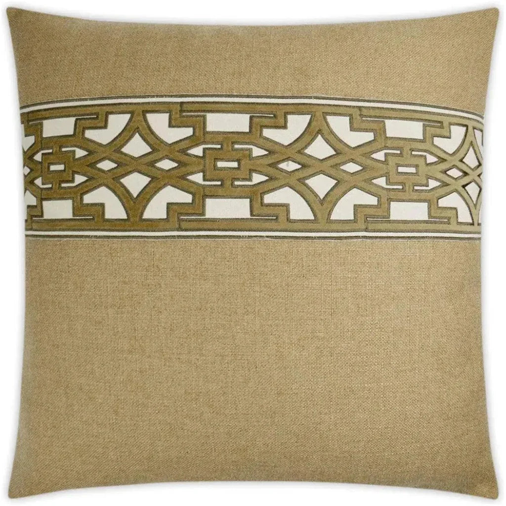 Lyon Saffron Brown Throw Pillow With Insert - LOOMLAN - D.V. Kap - Throw Pillows