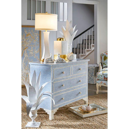 Lyon Tole White Flower Sculpture - LOOMLAN - Chelsea House - Statues & Sculptures