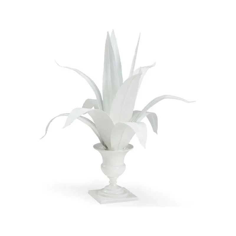 Lyon Tole White Flower Sculpture - LOOMLAN - Chelsea House - Statues & Sculptures