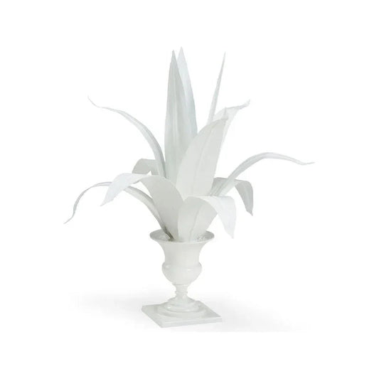 Lyon Tole White Flower Sculpture - LOOMLAN - Chelsea House - Statues & Sculptures
