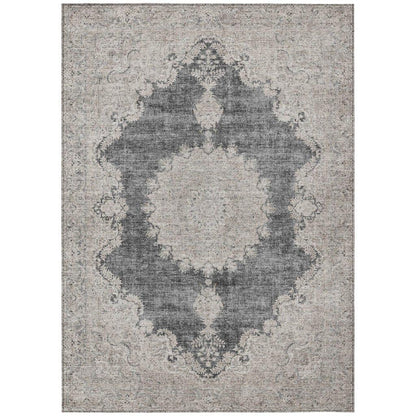 Lyra Black Washable Indoor-Outdoor Rug-Outdoor Rugs-LOOMLAN Rugs-2'6" x 3'10"-LOOMLAN