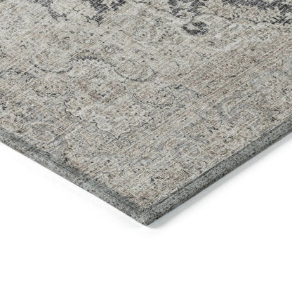 Lyra Black Washable Indoor-Outdoor Rug-Outdoor Rugs-LOOMLAN Rugs-LOOMLAN