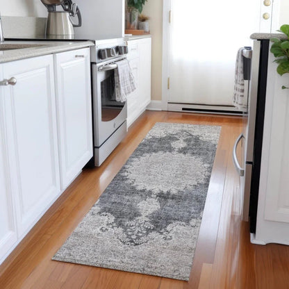 Lyra Black Washable Indoor-Outdoor Rug-Outdoor Rugs-LOOMLAN Rugs-LOOMLAN