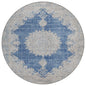Lyra Blue Washable Indoor-Outdoor Rug-Outdoor Rugs-LOOMLAN Rugs-8' x 8'-LOOMLAN