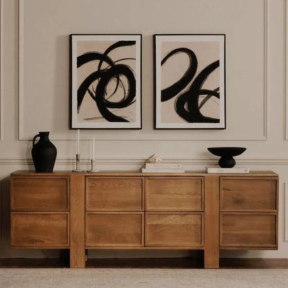 Lyra Handcrafted Black Terracotta Vase - LOOMLAN - Moe's Home - Vases & Jars