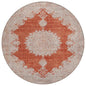 Lyra Orange Washable Indoor-Outdoor Rug-Outdoor Rugs-LOOMLAN Rugs-8' x 8'-LOOMLAN