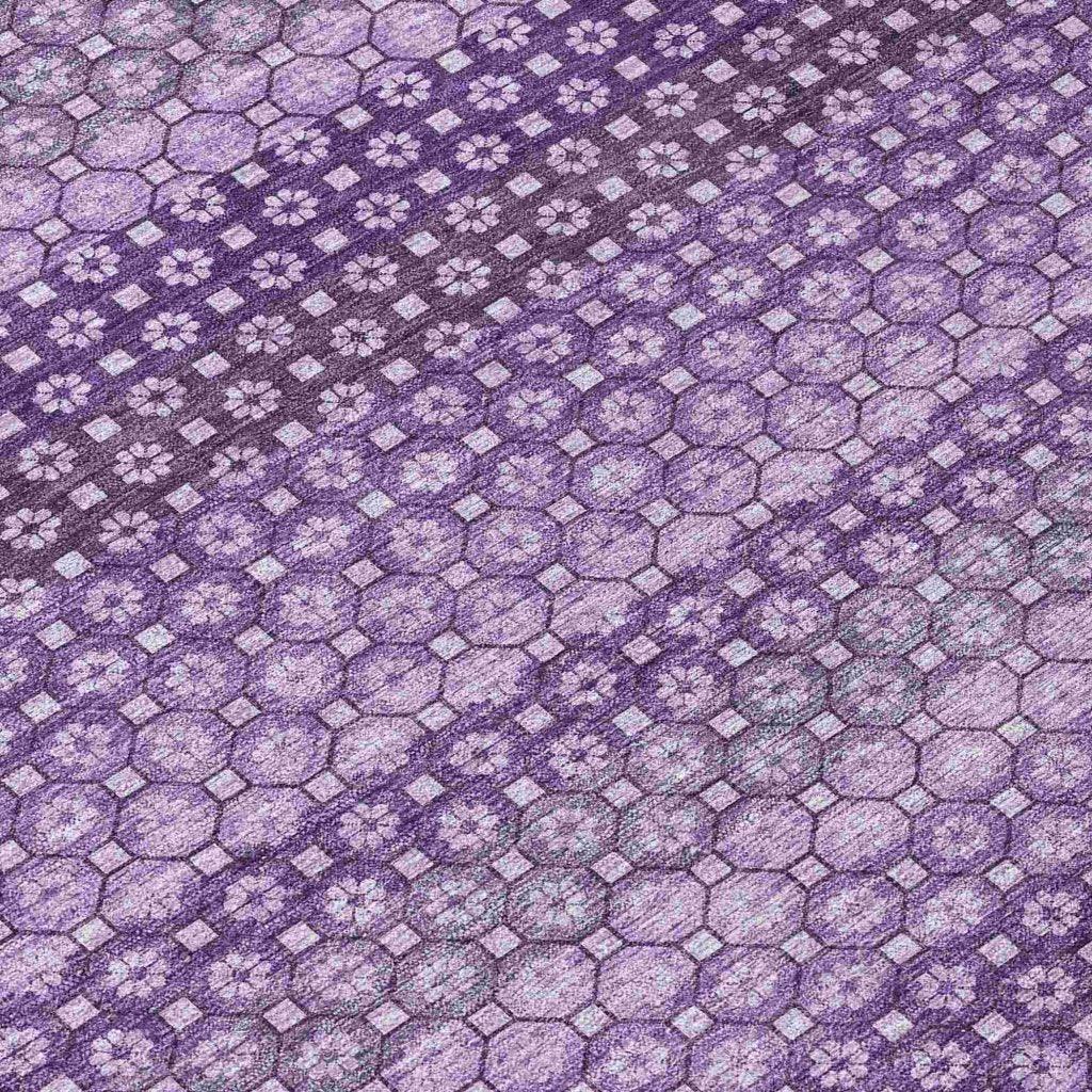 Lyrella Purple Washable Indoor - Outdoor Rug - LOOMLAN - LOOMLAN Rugs - Outdoor Rugs