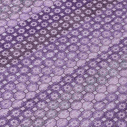 Lyrella Purple Washable Indoor - Outdoor Rug - LOOMLAN - LOOMLAN Rugs - Outdoor Rugs