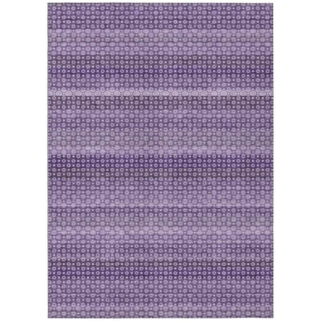 Lyrella Purple Washable Indoor - Outdoor Rug - LOOMLAN - LOOMLAN Rugs - Outdoor Rugs