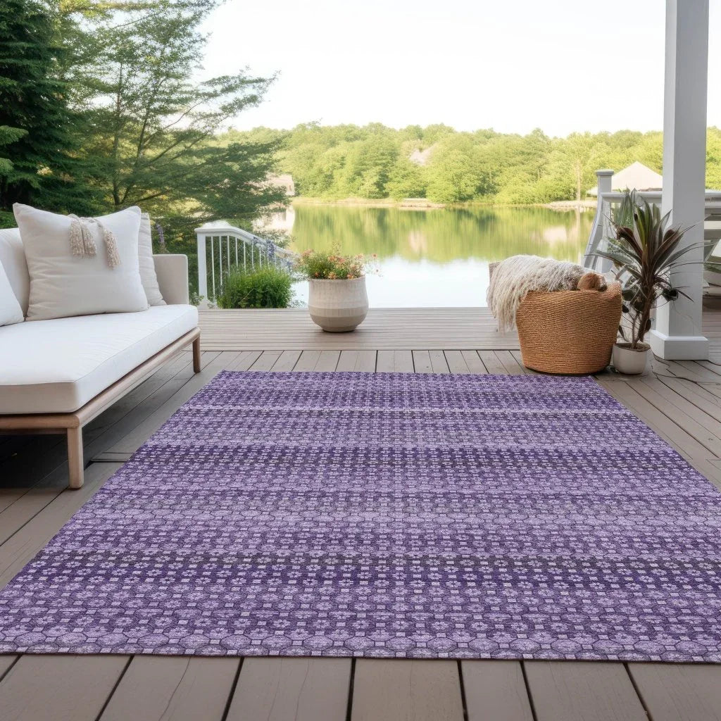 Lyrella Purple Washable Indoor - Outdoor Rug - LOOMLAN - LOOMLAN Rugs - Outdoor Rugs