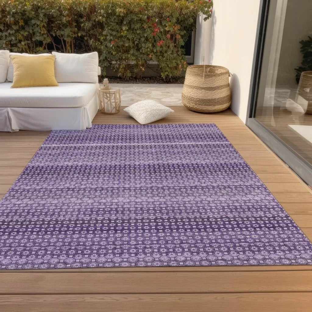 Lyrella Purple Washable Indoor - Outdoor Rug - LOOMLAN - LOOMLAN Rugs - Outdoor Rugs