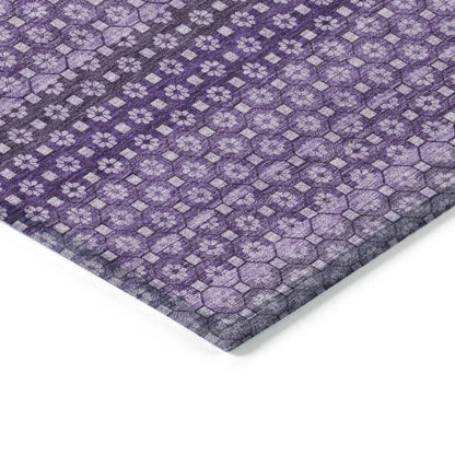 Lyrella Purple Washable Indoor - Outdoor Rug - LOOMLAN - LOOMLAN Rugs - Outdoor Rugs