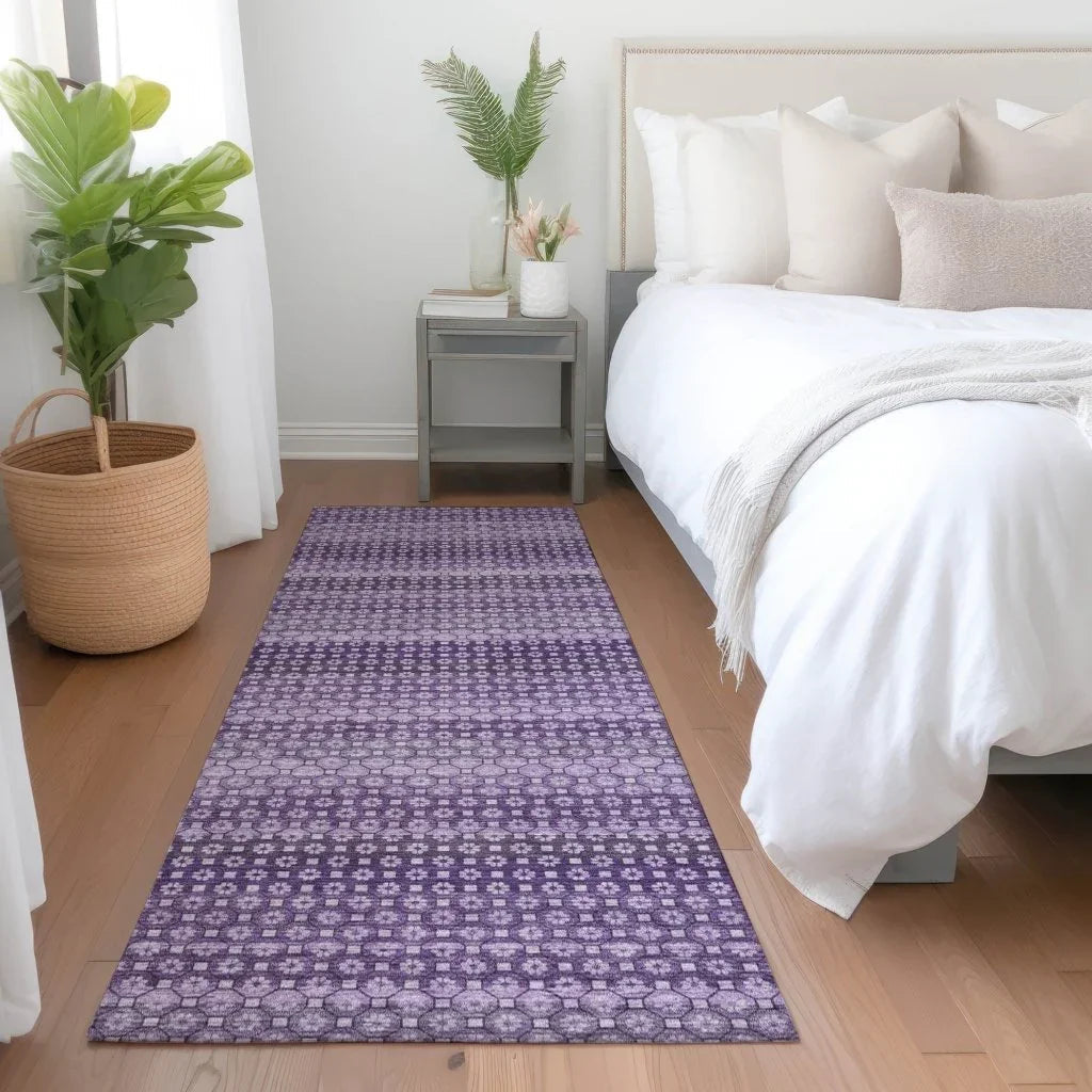 Lyrella Purple Washable Indoor - Outdoor Rug - LOOMLAN - LOOMLAN Rugs - Outdoor Rugs