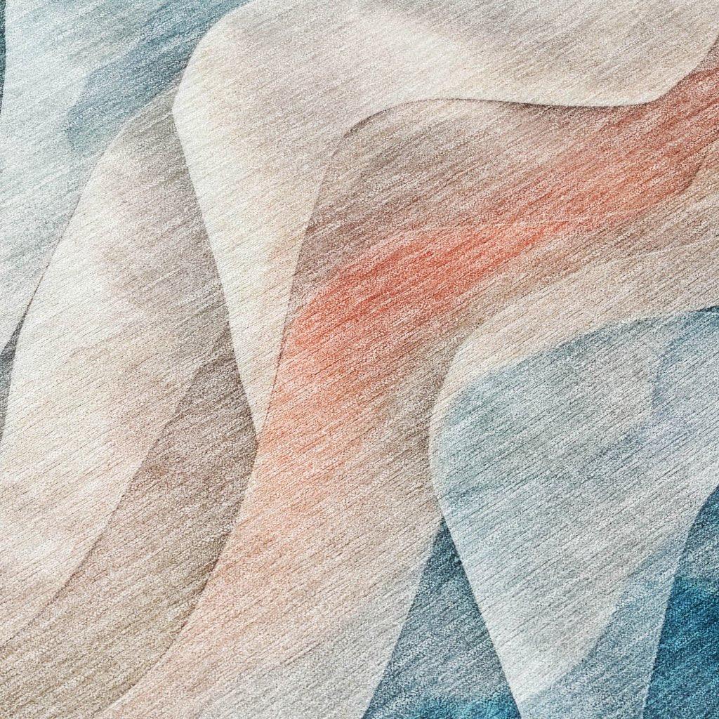 Lyrette Teal Washable Indoor - Outdoor Rug - LOOMLAN - LOOMLAN Rugs - Outdoor Rugs