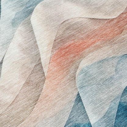 Lyrette Teal Washable Indoor - Outdoor Rug - LOOMLAN - LOOMLAN Rugs - Outdoor Rugs