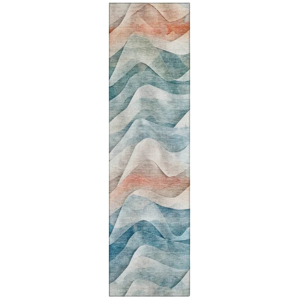 Lyrette Teal Washable Indoor - Outdoor Rug - LOOMLAN - LOOMLAN Rugs - Outdoor Rugs