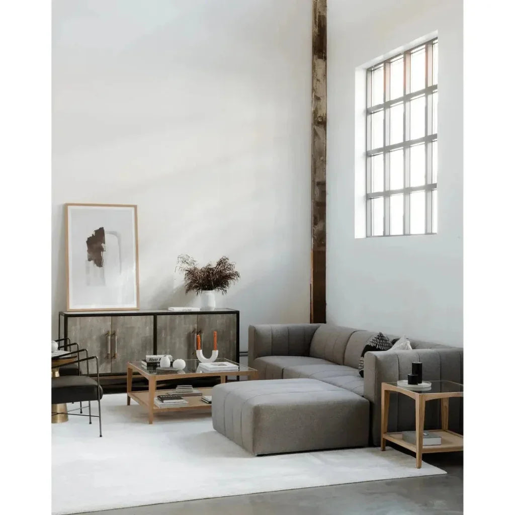 Lyric Grey Modular Slipper Chair-Modular Components-Moe's Home-LOOMLAN