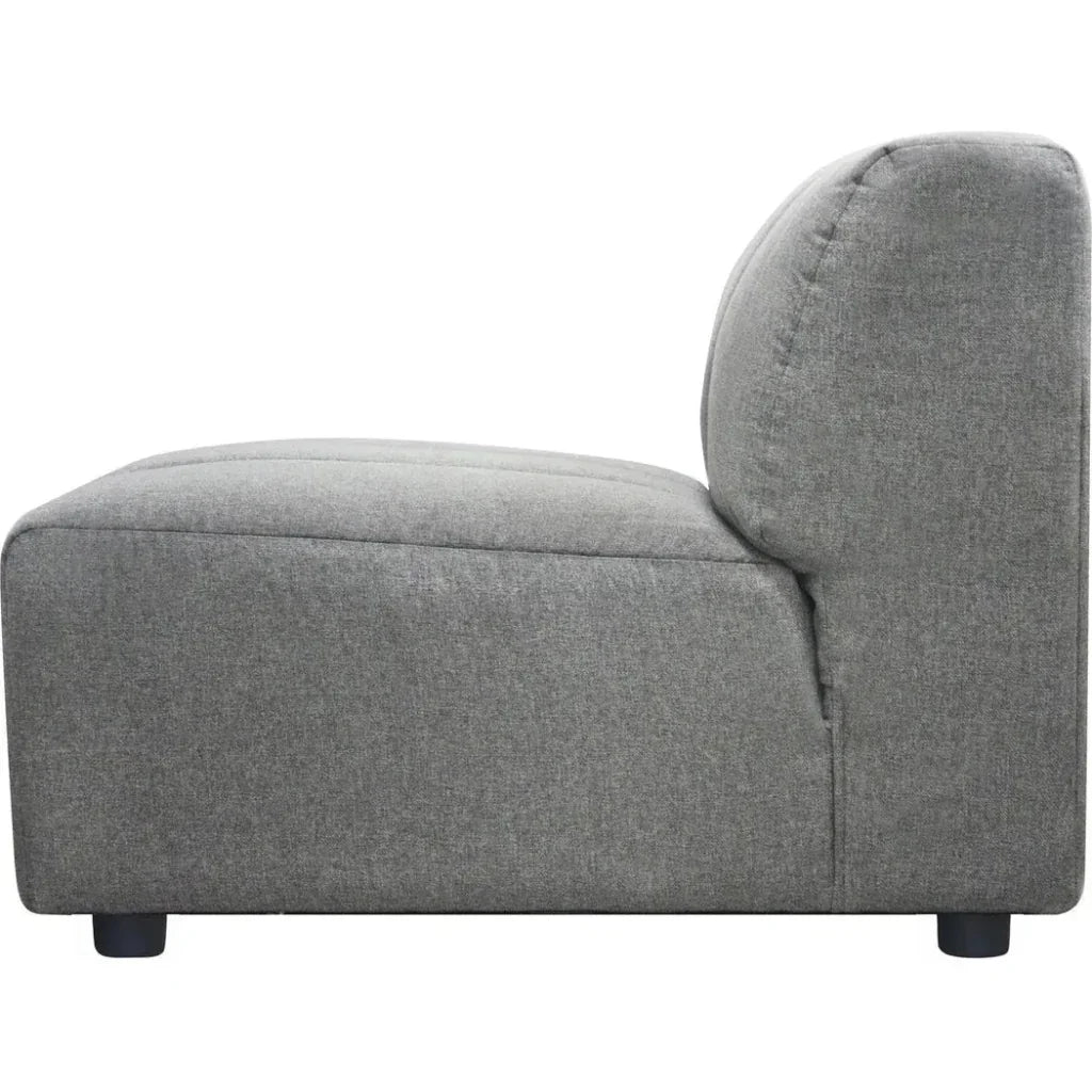 Lyric Grey Modular Slipper Chair-Modular Components-Moe's Home-LOOMLAN