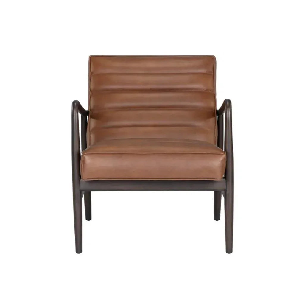 Lyric Leather Lounge Chair - LOOMLAN - SUNPAN - Accent Chairs