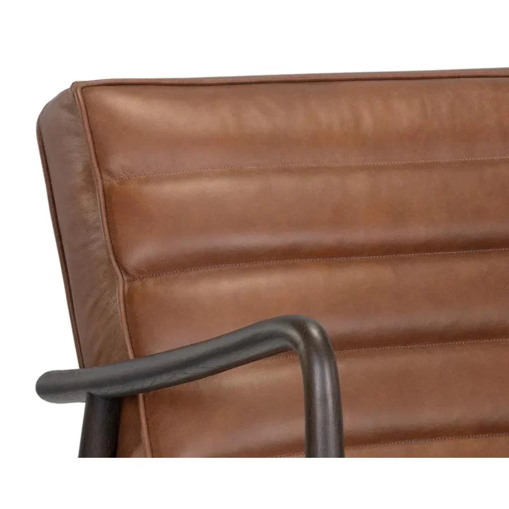 Lyric Leather Lounge Chair - LOOMLAN - SUNPAN - Accent Chairs